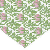 Kunstdr. roze waslappen korte tafelloper (Hoek)