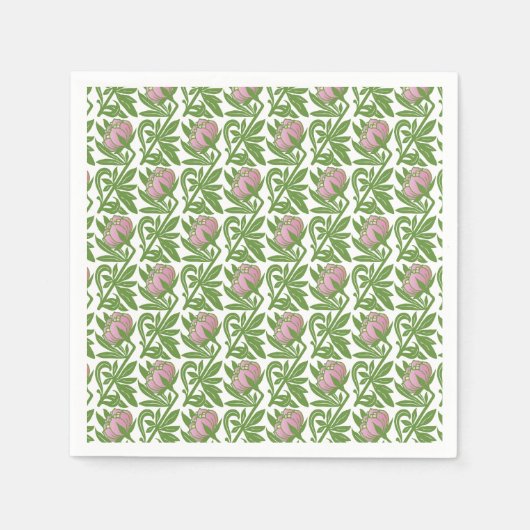 Kunstdr. roze waslappen servet (Voorkant)