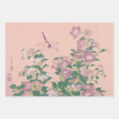  kunstdragonfly en bloemen schilderen inpakpapier vel (Voorkant)