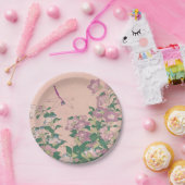 kunstdragonfly en bloemen schilderen papieren bordje (Feest)