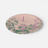 kunstdragonfly en bloemen schilderen papieren bordje (Gekanteld)