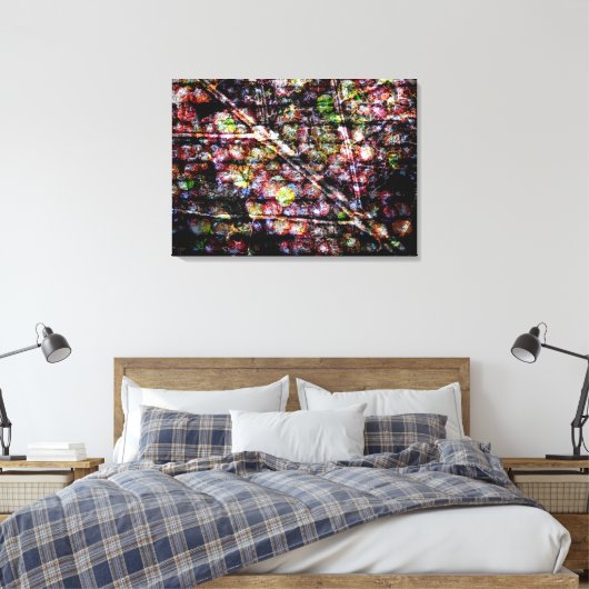 Kunstdruiven op blad canvas afdruk (Insitu (Slaapkamer))