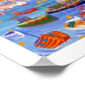 Kunstdruk: Boats in de haven, St. Ives, Cornwall Poster (Hoek)