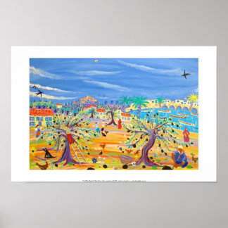 Kunstdruk: De Olijfroute. Carol Drinkwater Poster