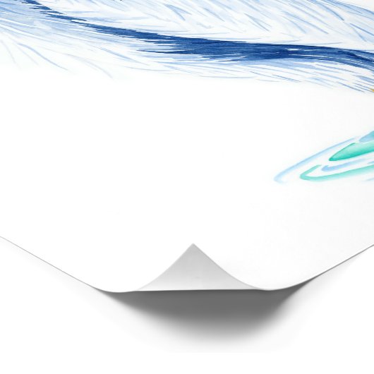 Kunstdruk - Great Blue Heron Foto Afdruk (Hoek)