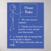 Kunstdruk "House Rules" Poster (Voorkant)