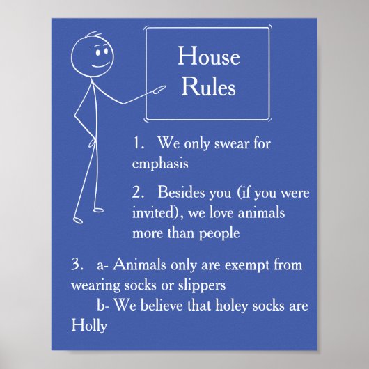 Kunstdruk "House Rules" Poster (Voorkant)