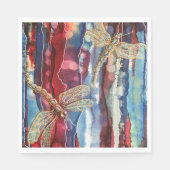 Kunstdruk, libellen, papieren servetten. servet (Voorkant)