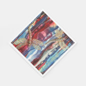 Kunstdruk, libellen, papieren servetten. servet (Hoek)