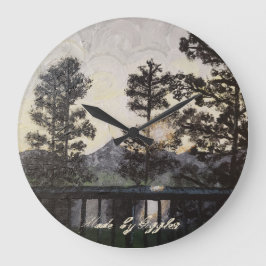 Kunstdruk op de muurklok van "A Light Ghear" Grote Klok