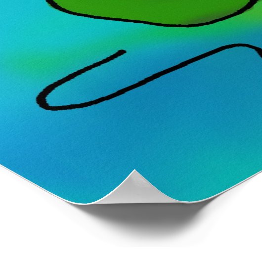 Kunstdruk op kikkervis of poster (Hoek)