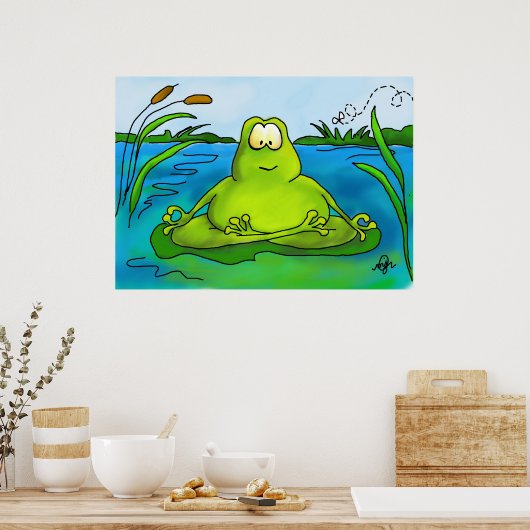 Kunstdruk op kikkervis of poster (Keuken)