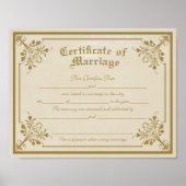 Kunstdrukbewijs huwelijk poster (Voorkant)