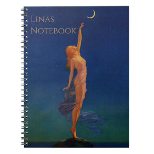  kunstdrukken, "Reaching for the Moon" Retro Notitieboek