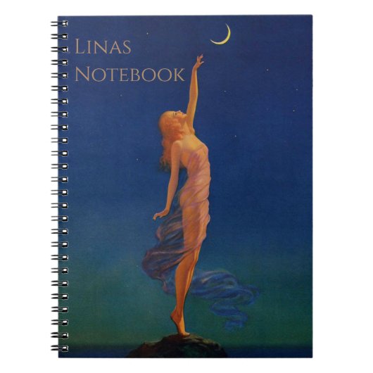 kunstdrukken, "Reaching for the Moon" Retro Notitieboek (Voorkant)