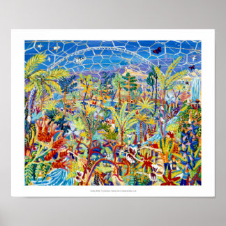 Kunstdrukken: Tuin van Eden, het Eden-project Poster