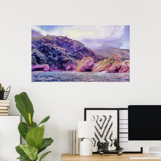 Kunstdrukken uit de kust van Yelapa tot Puerto 162 Poster (Thuiskantoor)