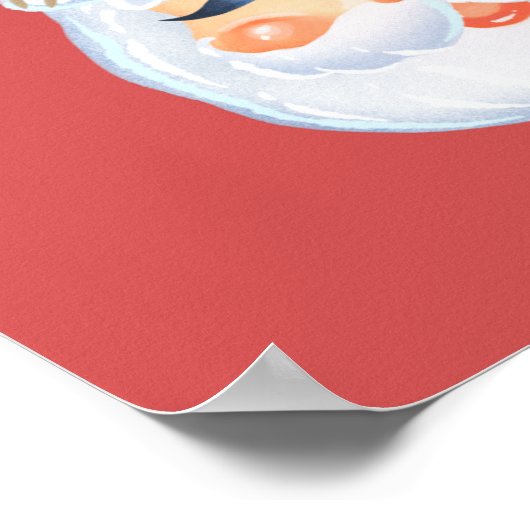 kunstdrukken voor de kerstMok Poster (Hoek)