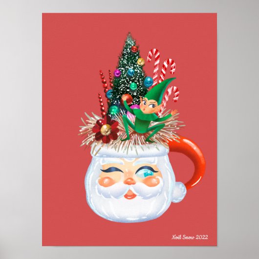  kunstdrukken voor de kerstMok Poster (Voorkant)