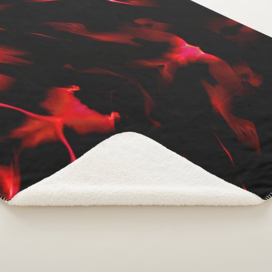 Kunstduinen in de rode schaduw sherpa deken (3/4)