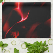 Kunstduinen in de rode schaduw theedoek (Gevouwen)