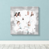 Kunsteffect Familiefoto Huwelijksportret Canvas Afdruk (Insitu (Houten vloer))