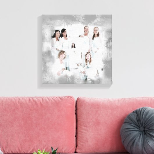 Kunsteffect Familiefoto Huwelijksportret Canvas Afdruk (Insitu (Woonkamer))