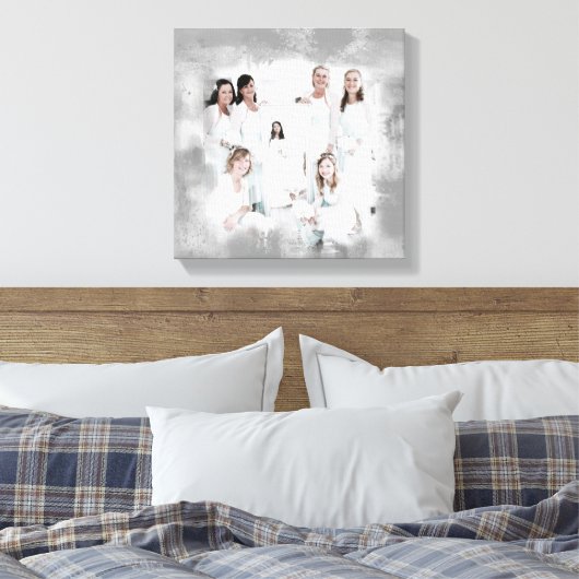 Kunsteffect Familiefoto Huwelijksportret Canvas Afdruk (Insitu (Slaapkamer))