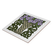  Kunsten en ambachtelijke Paarse Geraniums Tegeltje (Zijkant)