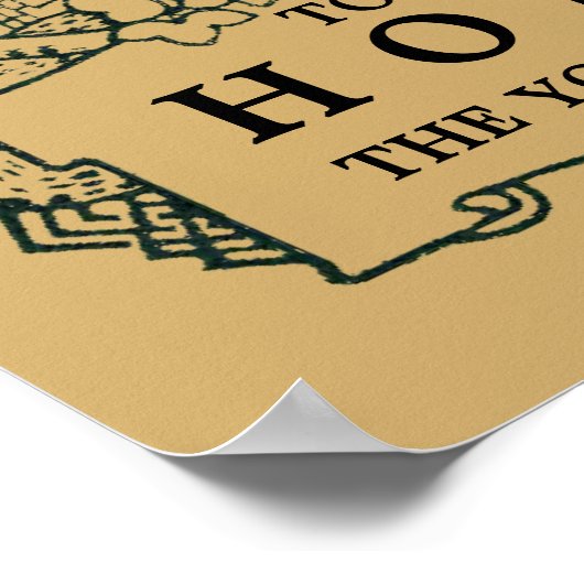 kunsten en ambachtelijke stijl "Welkom" Poster (Hoek)