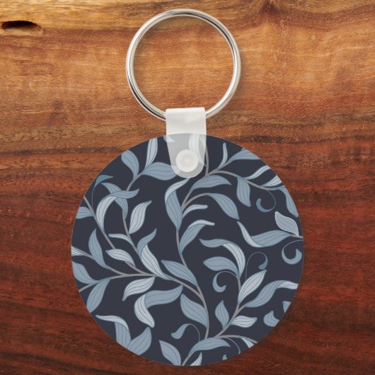 Kunsten en ambachten Blue Leaf Botanical Sleutelhanger (Voorkant)