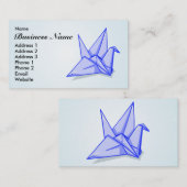 Kunsten en ambachten Papieren kraan Visitekaartje (Voorkant / Achterkant)