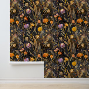 Kunsten en ambachten Schotse distel en wilde bloem Behang