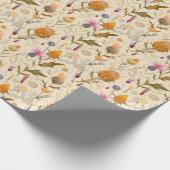 Kunsten en ambachten Schotse distel en wilde bloem Cadeaupapier (Hoek)