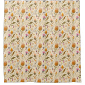 Kunsten en ambachten Schotse distel en wilde bloem Douchegordijn (Voorkant)