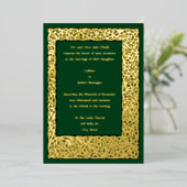 kunsten en kunsten - 1904 Vloeiingsgrens bruiloft Folie Uitnodiging (Staand Voorkant)