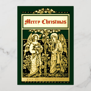  kunsten en kunstzinnige kerstangels folie feestdagenkaart