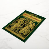  kunsten en kunstzinnige kerstangels folie feestdagenkaart (Gedraaid)