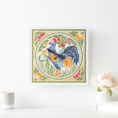  kunsten-hertoster en fruit vierkante klok (Huis)