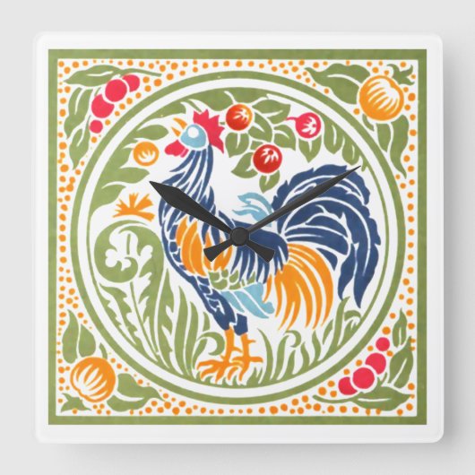  kunsten-hertoster en fruit vierkante klok (Voorkant)