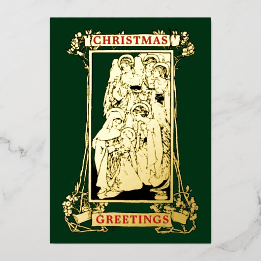  kunsten Nieuw-Zeeland Kerstmis Folie Feestdagenkaart (Voorkant)