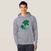  kunsten op school Groene silhouettes Hoodie (Voorkant volledig)