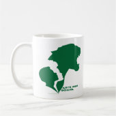  kunsten op school Groene silhouettes Koffiemok (Links)