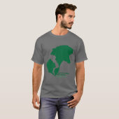 kunsten op school Groene silhouettes T-shirt (Voorkant volledig)