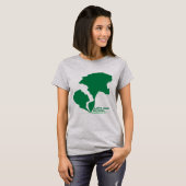  kunsten op school Groene silhouettes T-shirt (Voorkant volledig)