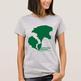  kunsten op school Groene silhouettes T-shirt