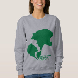  kunsten op school Groene silhouettes Trui