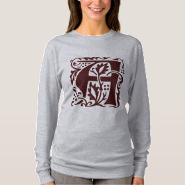  kunsten Red William Morris Monogram T-shirt