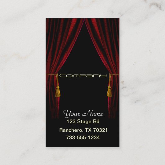 Kunsten uitvoeren visitekaartje (Voorkant)