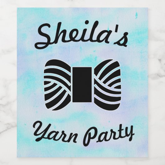 Kunsten van Yarn Party verzamelen Wijn Etiket (Enkel label)